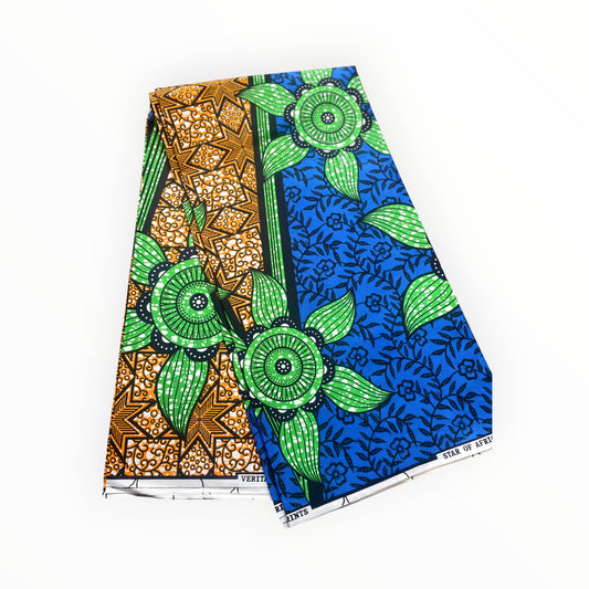 African Print Fabrics - 6 Yards - Polycotton