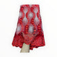Red & White Majestic Stones African Lace - 5 yards
