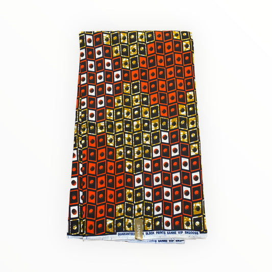 African Print Fabric - 100% Cotton - SANHE