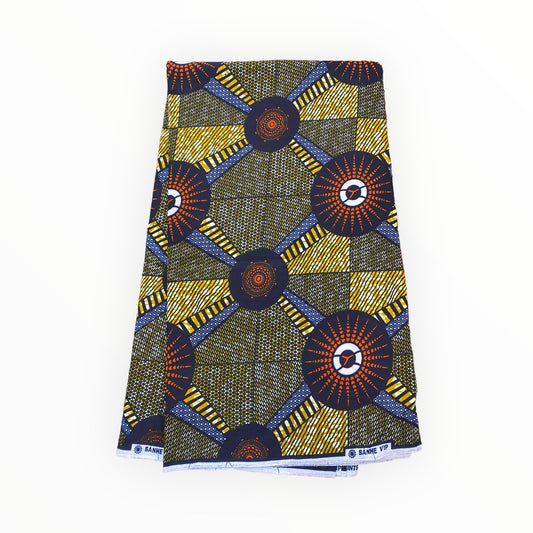 African Print Fabric - 100% Cotton - SANHE
