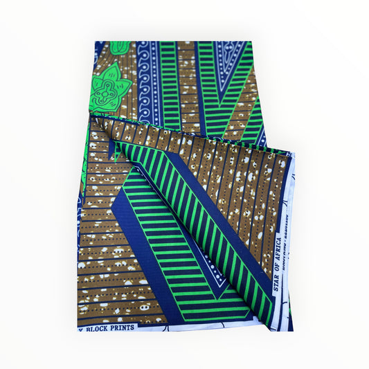 African Print Fabrics - 6 Yards - Polycotton