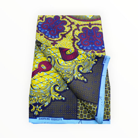 African Print Fabrics - 6 Yards - Polycotton