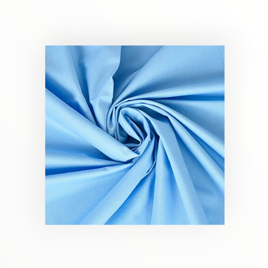100% Premium Plain Cotton, Sky Blue
