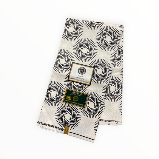 African Prints - Black / White Weave - Mitex Holland