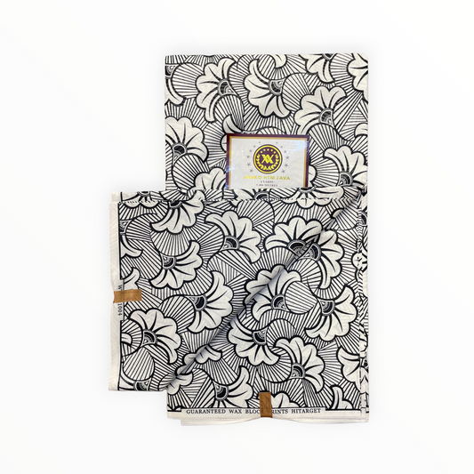 African Prints - Black / White Weave - Mitex Holland