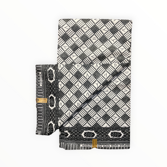 African Prints - Black / White Weave - Mitex Holland