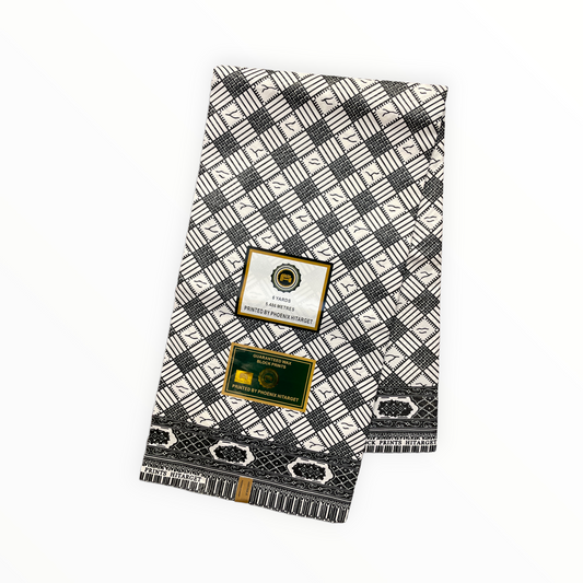African Prints - Black / White Weave - Mitex Holland