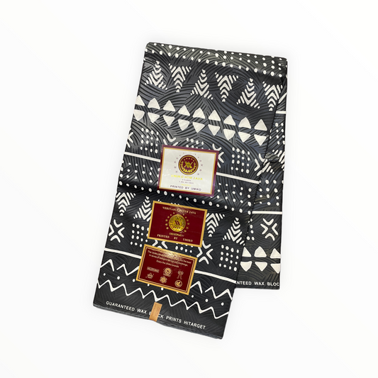 African Prints - Black / White Weave - Mitex Holland