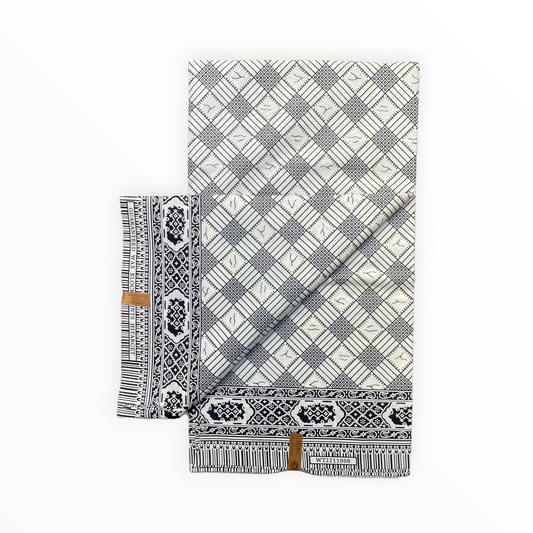 African Prints - Black / White Weave - Mitex Holland
