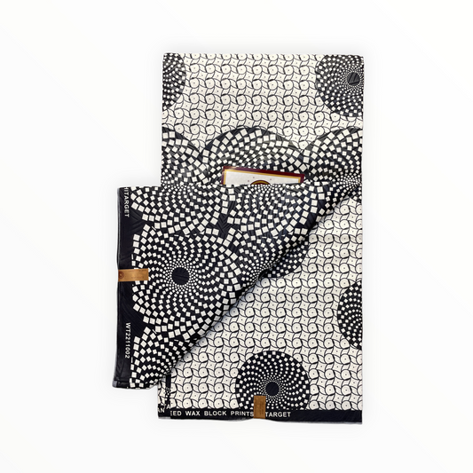 African Prints - Black / White Weave - Mitex Holland