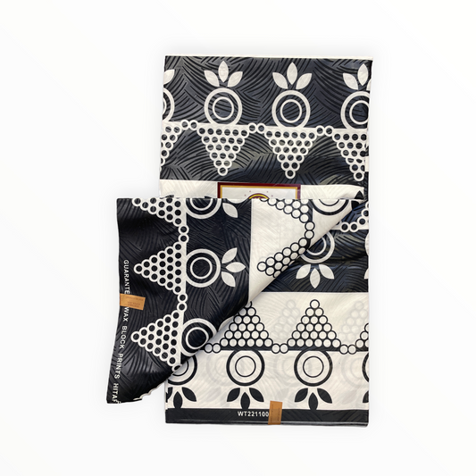 African Prints - Black / White Weave - Mitex Holland