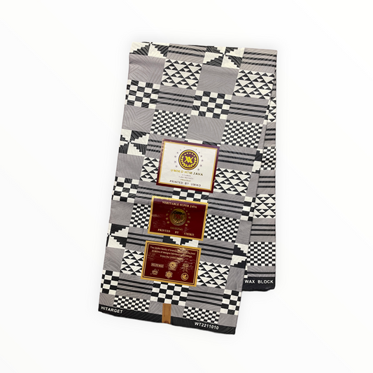 African Prints - Black / White Weave - Mitex Holland