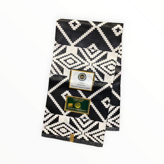 African Prints - Black / White Weave - Mitex Holland