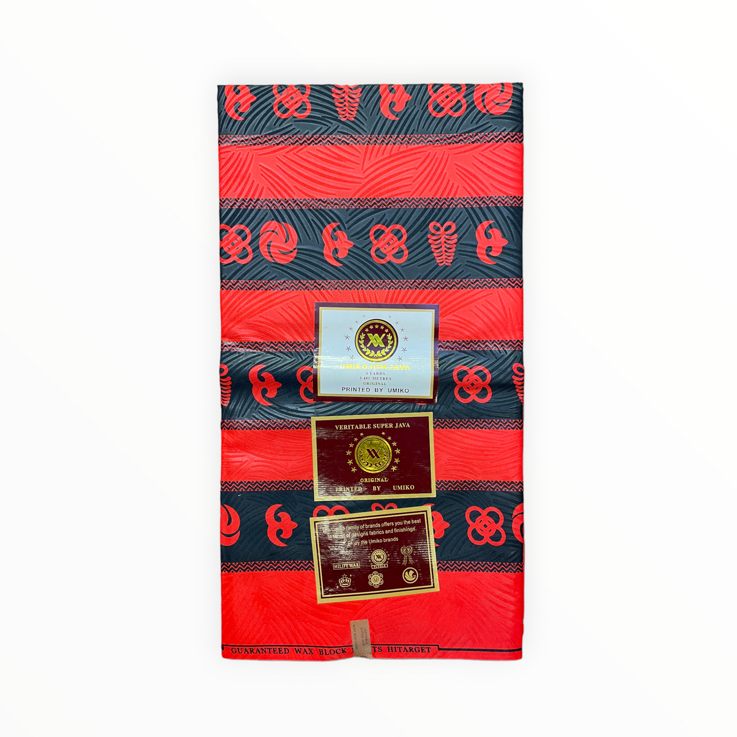 African Prints - Black / red weave - Mitex Holland