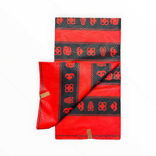 African Prints - Black / red weave - Mitex Holland