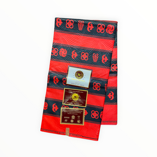 African Prints - Black / red weave - Mitex Holland