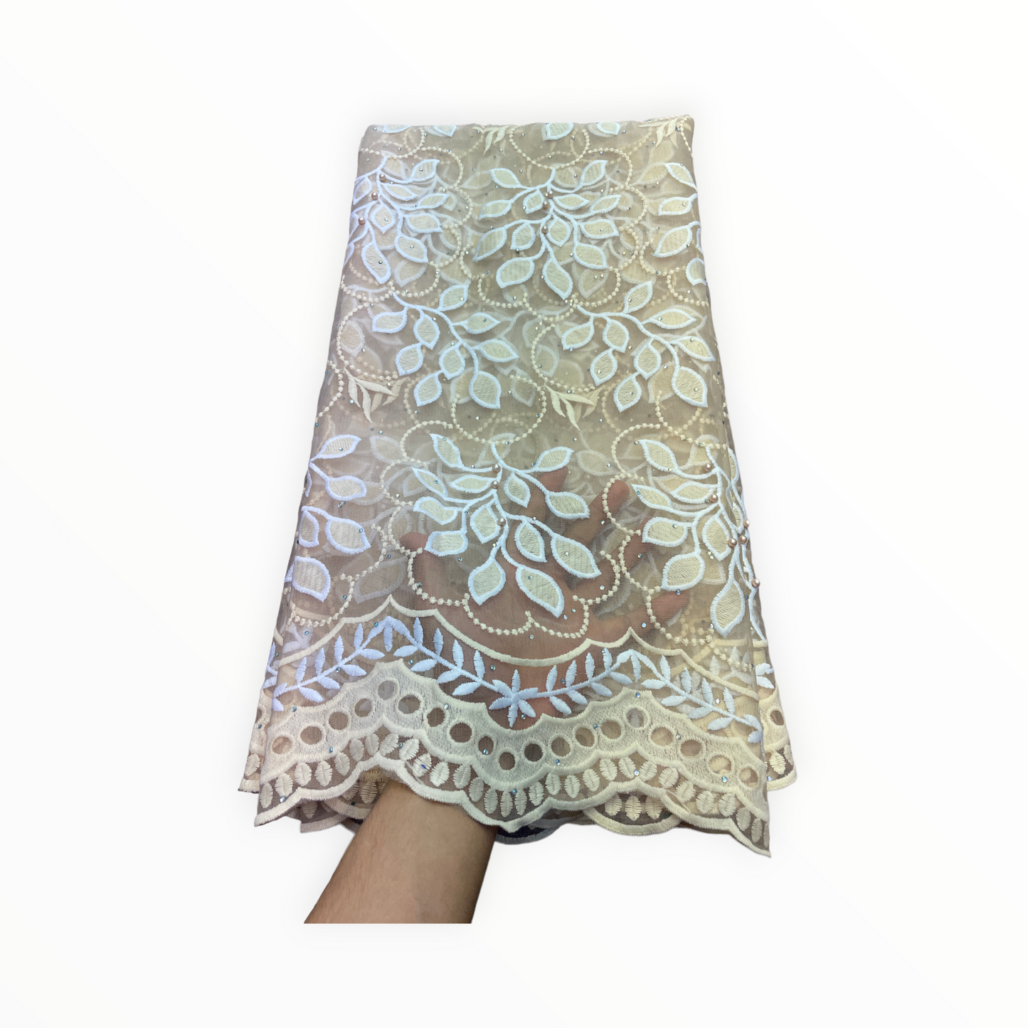 Beige french lace - 5 yards