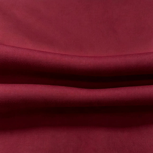100% Plain Maroon Polycotton Fabric