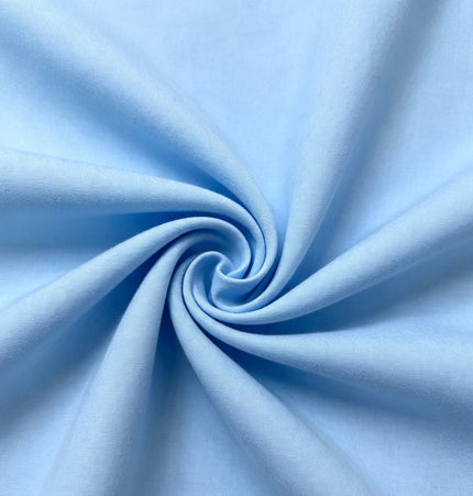 100% Plain Sky Blue Polycotton Fabric