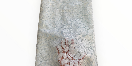 Premium Cord Lace with Sequins in White – 5 Yards Piece (New Collection)