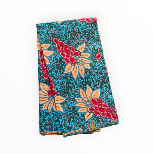 African Print Fabrics - 6 Yards - Polycotton