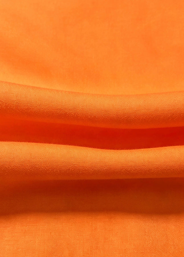 100% Plain Orange Polycotton Fabric