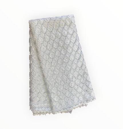 Top Quality Cord Lace Fabric in White - 5 Yards