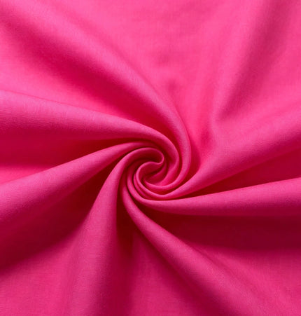 100% Plain Fuchsia Pink Polycotton Fabric
