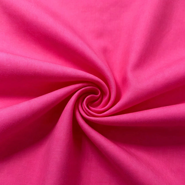 100% Plain Fuchsia Pink Polycotton Fabric
