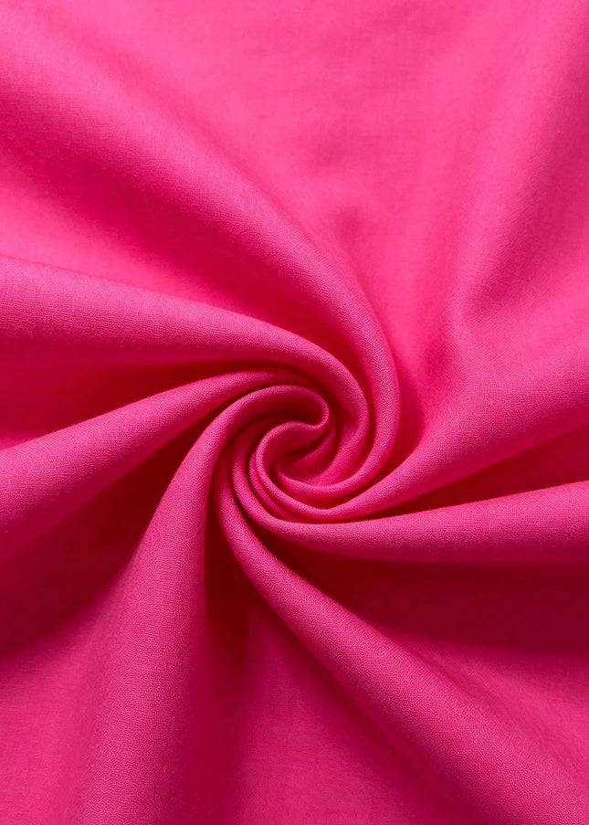 100% Plain Fuchsia Pink Polycotton Fabric