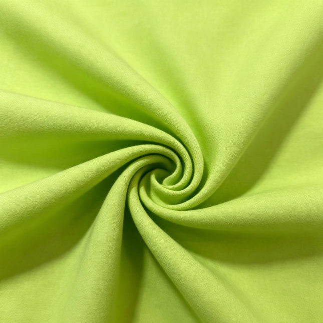 100% Plain Lime Green Polycotton Fabric