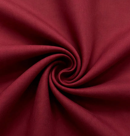 100% Plain Maroon Polycotton Fabric