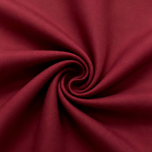 100% Plain Maroon Polycotton Fabric