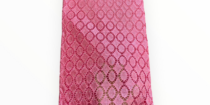 Top Quality Cord Lace Fabric in Baby Pink - 5 Yards
