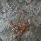 Beaded with Embroidered Rhinestones in Gray