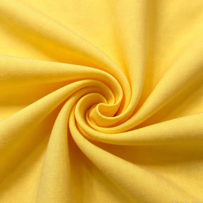 100% Plain Yellow Polycotton Fabric