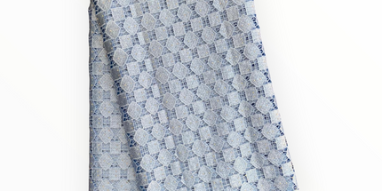 Top Quality Cord Lace Fabric in Sky Blue - 5 Yards