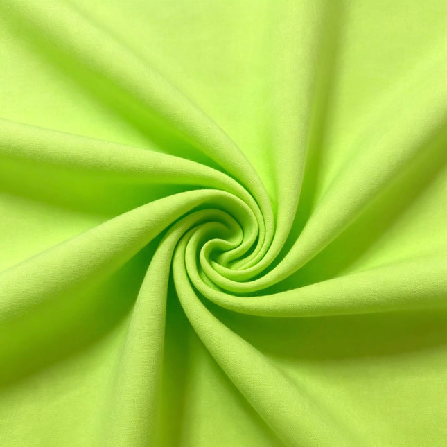 100% Plain Neon Green Polycotton Fabric