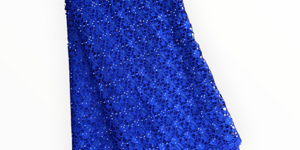 Top Quality Cord Lace Fabric in Royal Blue - 5 Yards