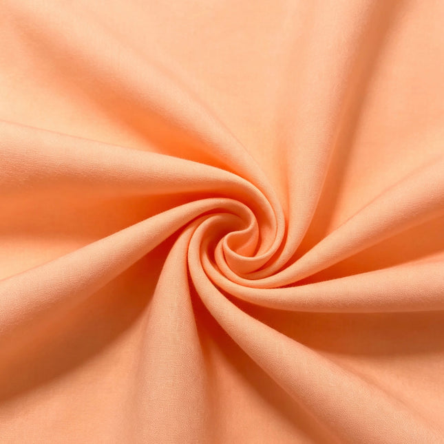 100% Plain Light Peach Polycotton Fabric