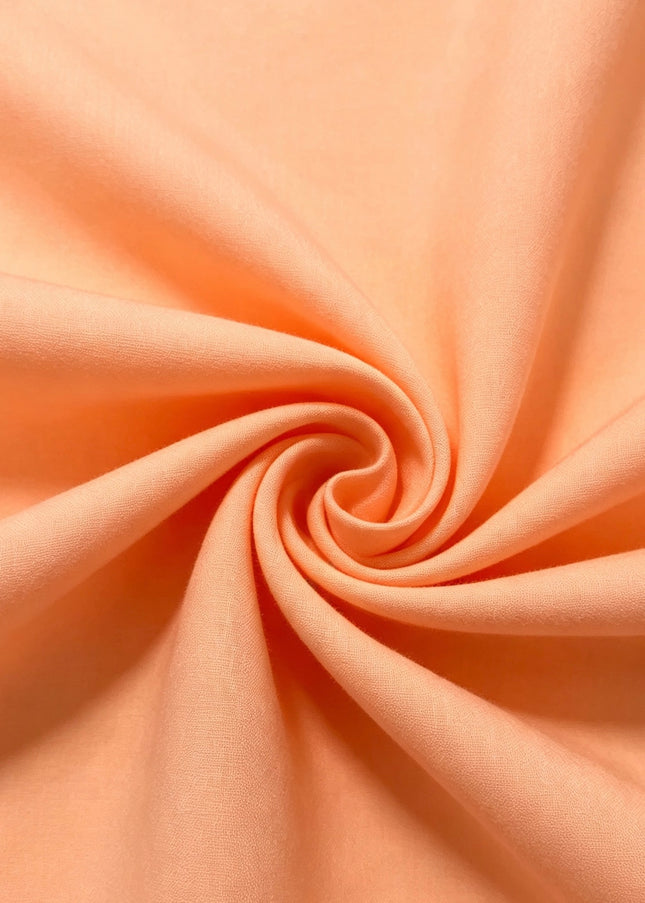 100% Plain Light Peach Polycotton Fabric
