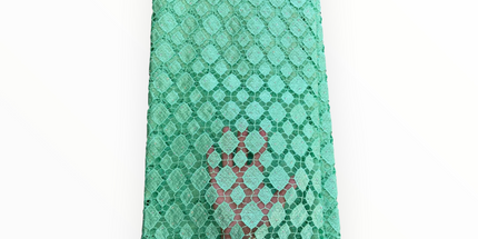 Top Quality Cord Lace Fabric in Lime Green - 5 Yards