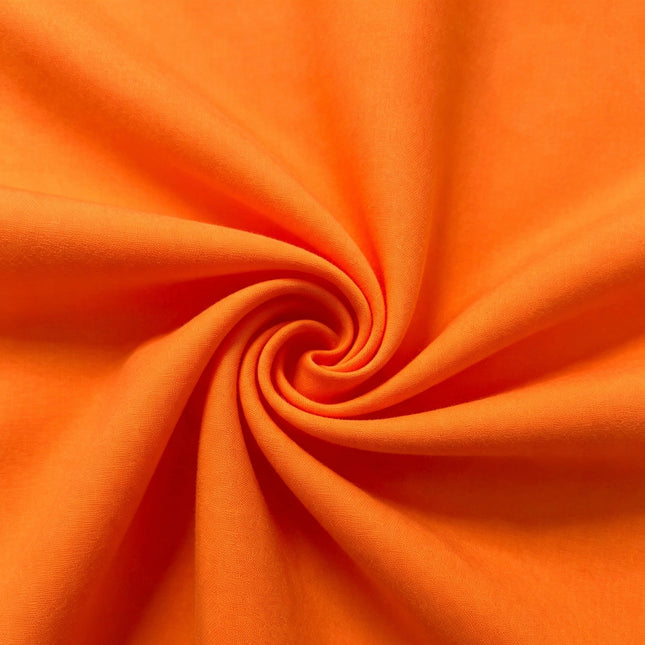 100% Plain Orange Polycotton Fabric