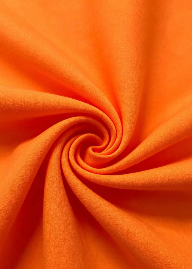 100% Plain Orange Polycotton Fabric