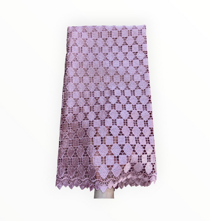 Top Quality Cord Lace Fabric in Turkish Rose - 5 Yards