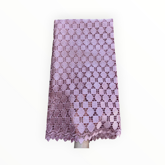 Top Quality Cord Lace Fabric in Turkish Rose - 5 Yards