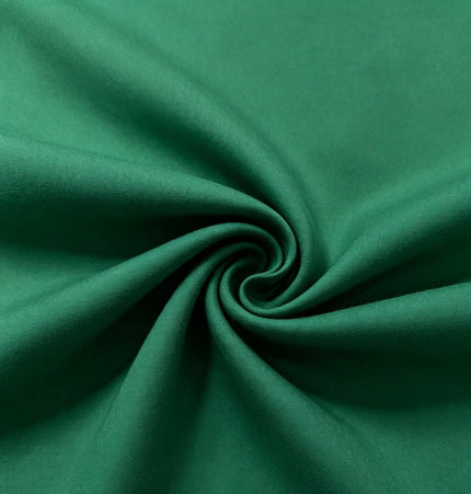 100% Plain Dark Green Polycotton Fabric