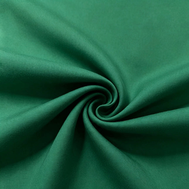 100% Plain Dark Green Polycotton Fabric