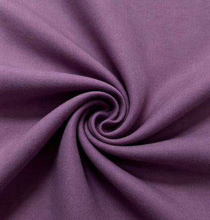 100% Plain Dark Lilac Polycotton Fabric