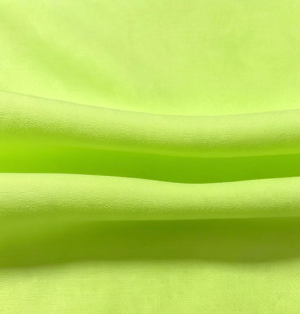 100% Plain Neon Green Polycotton Fabric